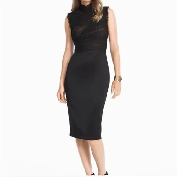Vera Wang | Dresses | Vera Wang 0 Silk Black Satin Chiffon Sleeveless Formal  Cocktail Dress Size 8 | Poshmark